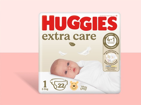 Scutece de schimb Extra Care, Nr. 1, 2-5 kg, 26 bucati, Huggies