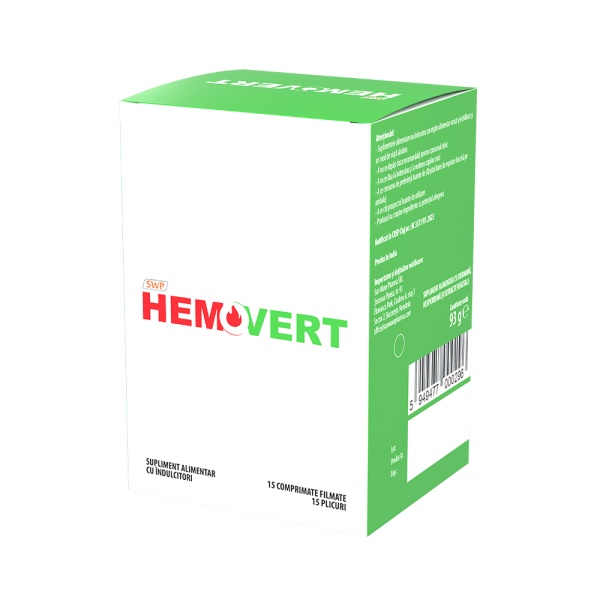 Hemovert, 15 plicuri + 15 comprimate filmate, Sun Wave Pharma