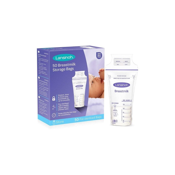 Pungi de stocare lapte matern, 50 bucati, Lansinoh