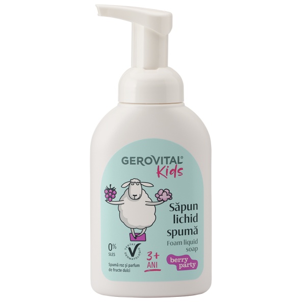 Sapun lichid spuma Berry Party, 300 ml, Gerovital Kids