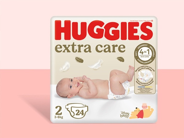 Scutece de schimb Extra Care, Nr. 2, 3-6 kg, 24 bucati, Huggies