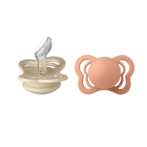 Suzeta 0-6 luni couture vanilla-peach, 2 bucati, Bibs