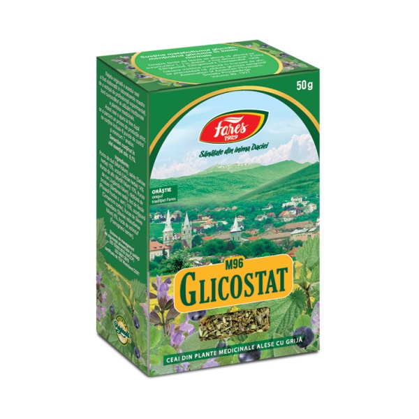 Ceai Glicostat M96, 50 g, Fares