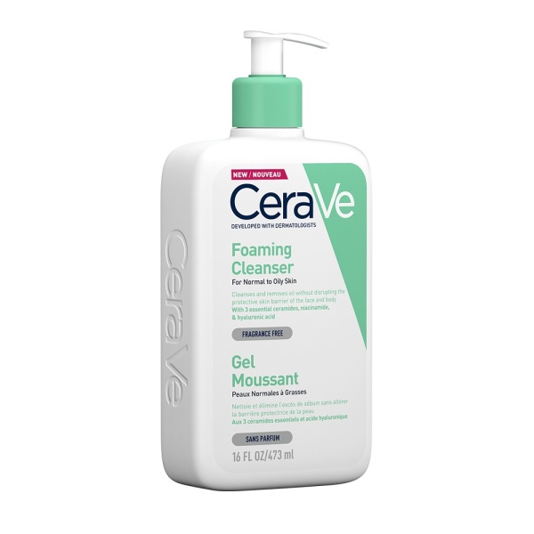 Gel de curatare spumant pentru piele normal-grasa, 473 ml, CeraVe