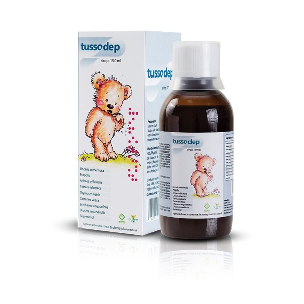 Sirop de tuse pentru copii Tussodep, 150 ml, Dr. Phyto