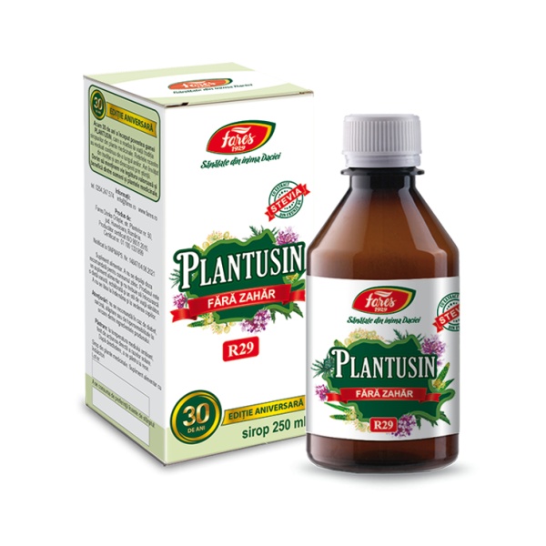 Sirop pentru diabetici Plantusin R29, 250 ml, Fares