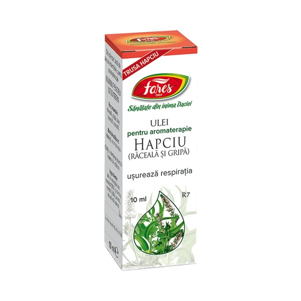 Ulei pentru aromoterapie Hapciu Usureaza Respiratia, R7, 10 ml, Fares