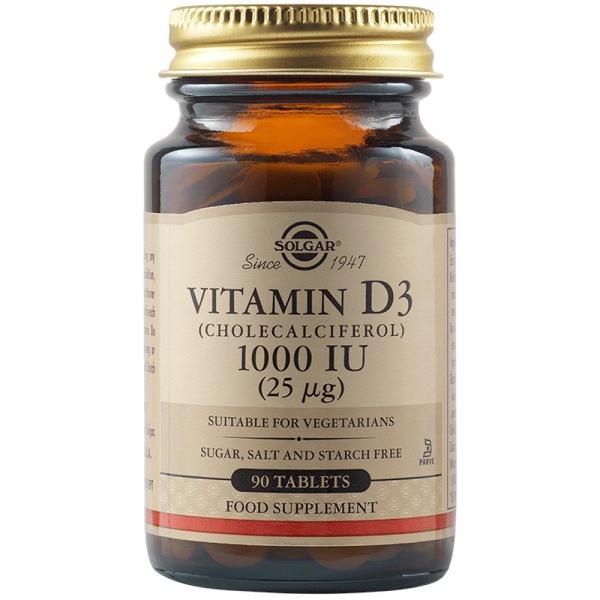 Vitamin D3, 1000 UI 25 mcg, 100 capsule, Solgar