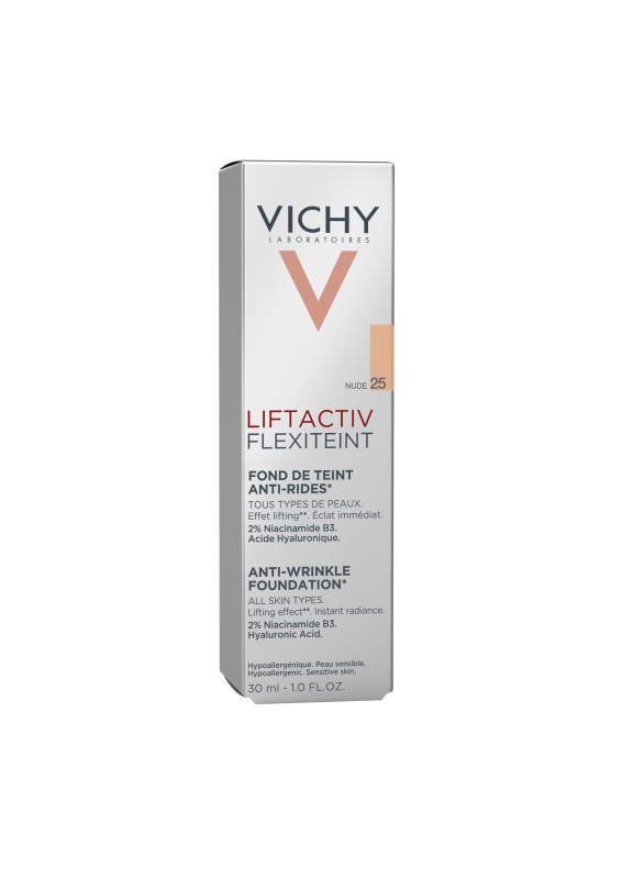 Fond de ten antirid Nuanta 25 Nude Liftactiv FlexiTeint, 30 ml, Vichy