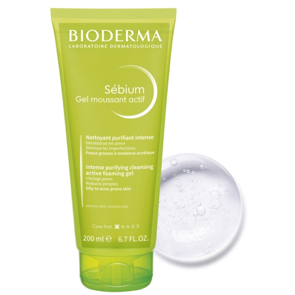 Gel spumant activ Sebium, 200 ml, Bioderma
