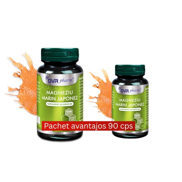 Magneziu Marin Japonez Pachet 60 capsule + 30 capsule DVR Pharm