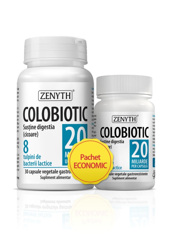 Pachet Colobiotic, probiotic 20 miliarde, 30 + 10 capsule, Zenyth