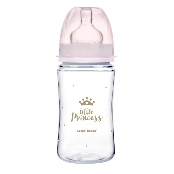 Biberon anticolic PP EasyStart RB pink gat larg 240ml, 35/234, Canpol