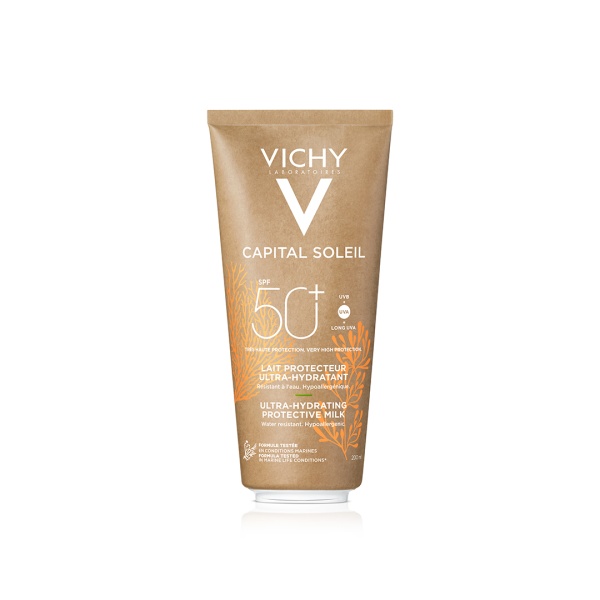 Lapte pentru protectie solara cu SPF 50+ pentru fata si corp Capital Soleil, 200 ml, Vichy