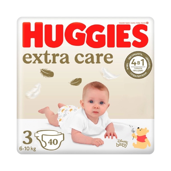 Scutece de schimb Extra Care, Nr. 3, 6-10 kg, 40 bucati, Huggies