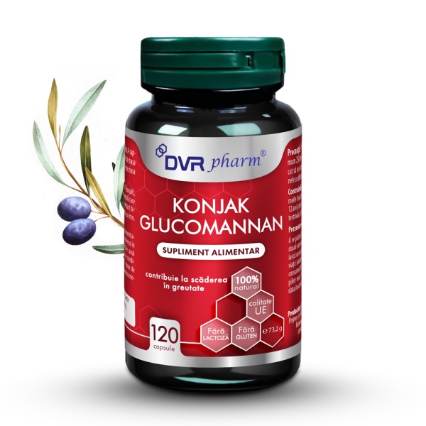 Konjak Glucomannan, 120 capsule, DVR Pharm