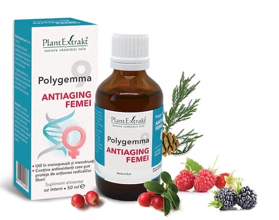 Polygemma 9 Antiaging femei, 50 ml, Plant Extrakt