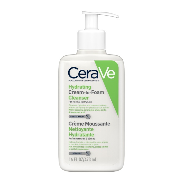 Crema de curatare spumanta si hidratanta pentru ten normal-uscat, 473 ml, CeraVe