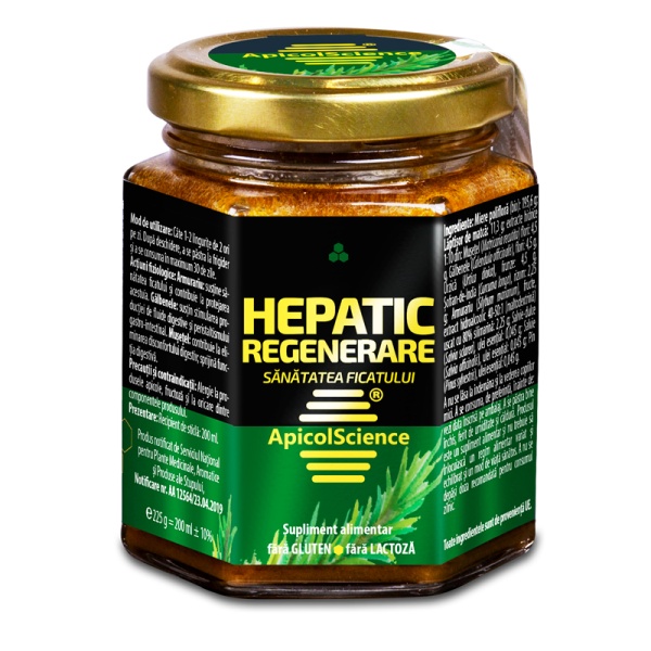 Hepatic Regenerare – Susține Sănătatea Ficatului și Funcția Digestivă, 200 ml ApicolScience
