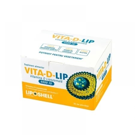Vitamina D Lipozomala, 4000 IU, 30 plicuri x 5 ml, Liposhell