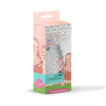 Colier dentitie Red drop din silicon, fara BPA, EASY00106, Easycare Baby - Img 5