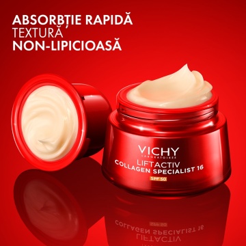 Crema antirid de zi cu SPF 50 Liftactiv Collagen Specialist 16, 50 ml, Vichy - Img 3