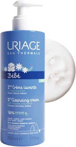 Crema de curatare 1er Bebe, 1000 ml, Uriage - Img 1