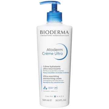Crema hidratanta pentru fata si corp Atoderm Ultra, fără parfum, 500 ml, Bioderma - Img 2