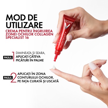 Crema pentru ochi antirid Liftactiv Collagen Specialist, 15 ml, Vichy - Img 6