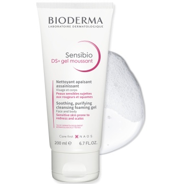 Gel spumant purifiant Sensibio DS+, 200 ml, Bioderma - Img 1