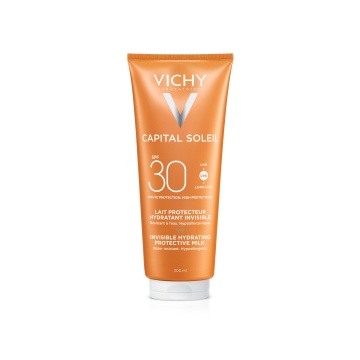 Lapte hidratant de protectie solara cu SPF 30 pentru fata si corp Capital Soleil, 300 ml, Vichy - Img 3