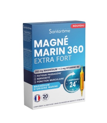 Magneziu Marin 360 Extra Fort, 20 fiole, Santarome