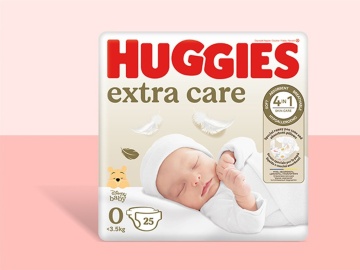 Scutece de schimb Extra Care, Nr. 0, <3.5 kg, 25 bucati, Huggies