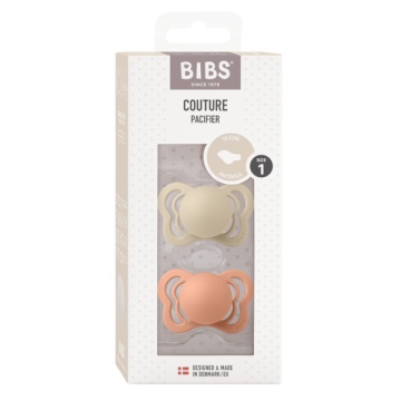 Suzeta 0-6 luni couture vanilla-peach, 2 bucati, Bibs - Img 2
