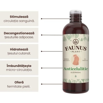Ulei pentru masaj anticelulitic, 100 ml, Faunus Plant - Img 3