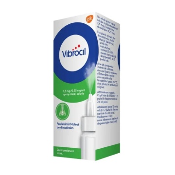 Vibrocil spray nazal, solutie, 2,5 mg/ 0,25 mg/ml, 15 ml, Gsk