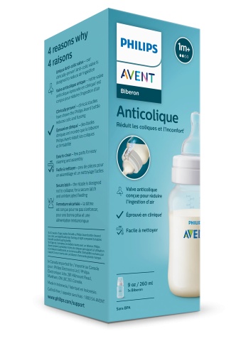 Biberon anti-colici Philips Avent, 1 luna+, 260 ml, SCY103/01, Philips - Img 2