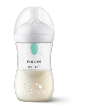 Biberon cu dispozitiv anticolici Philips Avent Natural Response, cu dispozitiv AirFree, 1 luna+, Ursuleti, 260 ml, SCY673/82, Philips - Img 2