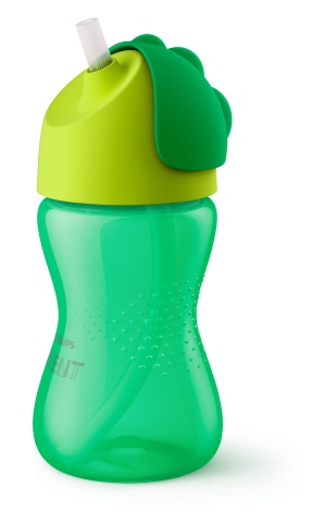 Cana cu pai flexibil Philips Avent, +12 luni, verde, 300 ml, SCF798/01, Philips - Img 2