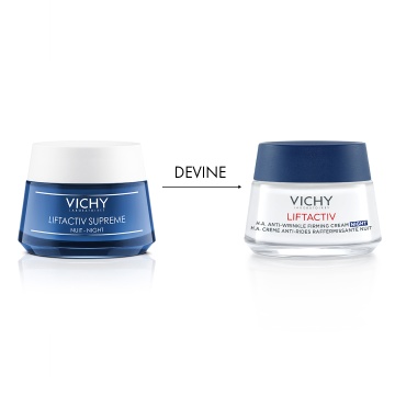 Crema antirid si fermitate de noapte pentru toate tipurile de ten Liftactiv HA, 50 ml, Vichy - Img 4