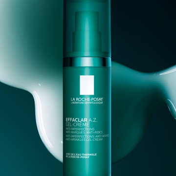 Gel-Crema Cu O Textura Usoara Si O Eficacitate Dubla Asupra Imperfectiunilor Si Semnelor De Imbatranire Effaclar A.Z., 40ml, La Roche-Posay - Img 4