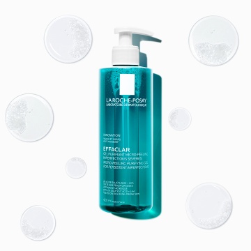 Gel de curatare purifiant micro-exfoliant pentru fata si corp cu tendinta acneica Effaclar, 400 ml, La Roche Posay - Img 1