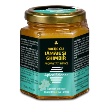 Miere Cu Lamaie Si Ghimbir, 200 ml, ApicolScience
