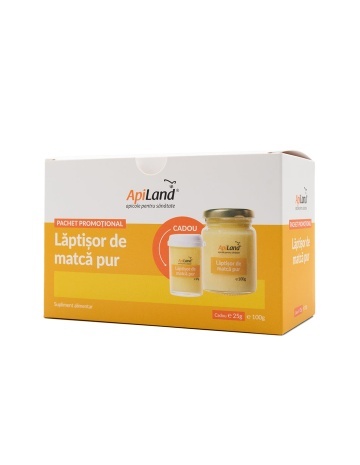 Pachet Lăptişor de matcă PUR convențional 100g + 25g GRATIS, ApiLand