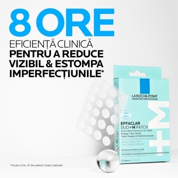 Plasturi pentru cosuri Effaclar Duo +M Patch, 22 bucati, La Roche-Posay - Img 2