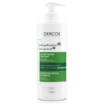 Sampon anti-matreata pentru par normal-gras Dercos, 390 ml, Vichy - Img 1