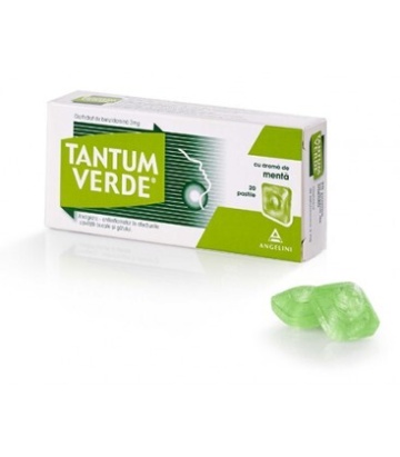 Tantum Verde cu aroma de menta, 3 mg, 20 pastile, Angelini