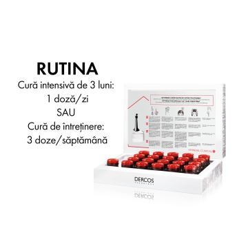Tratament impotriva caderii parului pentru femei Aminexil Clinical 5 Dercos, 21 fiole x 6 ml, Vichy - Img 8