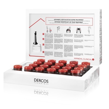 Tratament impotriva caderii parului pentru femei Aminexil Clinical 5 Dercos, 21 fiole x 6 ml, Vichy - Img 12