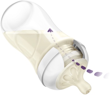 Biberon Philips Avent Natural Response, 1 luna +, roz, 260 ml, SCY903/11, Philips - Img 3